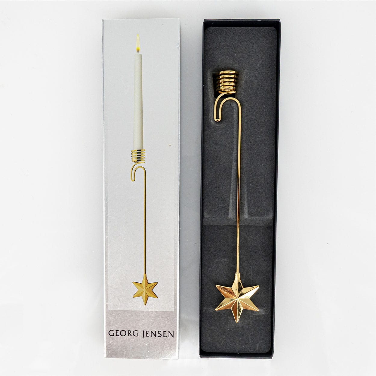 Set of 8 Gold-Plated Christmas Candle Holders by Georg Jensen incl LED candles - Image 15