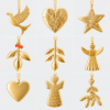 Set of 12 18K Gold-Plated Christmas Ornaments by Georg Jensen, Denmark - Thumbnail Image 3