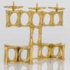 1 of the 2 Heinz Goll 3 Armed Brass Candleholders, Austria 1970 - Thumbnail Image 6