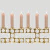 1 of the 2 Heinz Goll 3 Armed Brass Candleholders, Austria 1970 - Thumbnail Image 8
