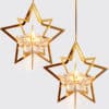 1 Of The 2 Holmegaard Golden Christmas Candleholder Star, Denmark 2006 - Thumbnail Image 1