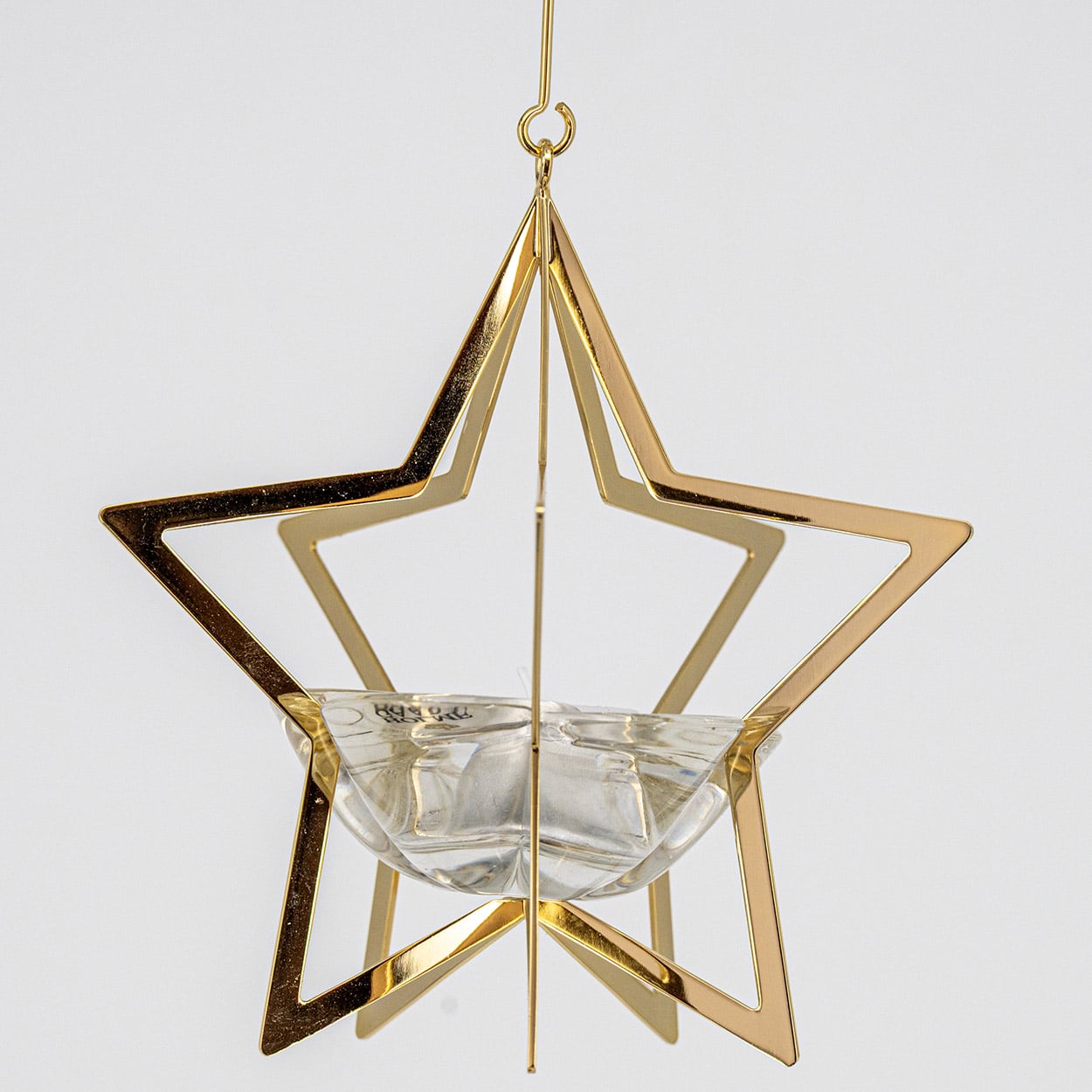 1 Of The 2 Holmegaard Golden Christmas Candleholder Star, Denmark 2006 - Image 5