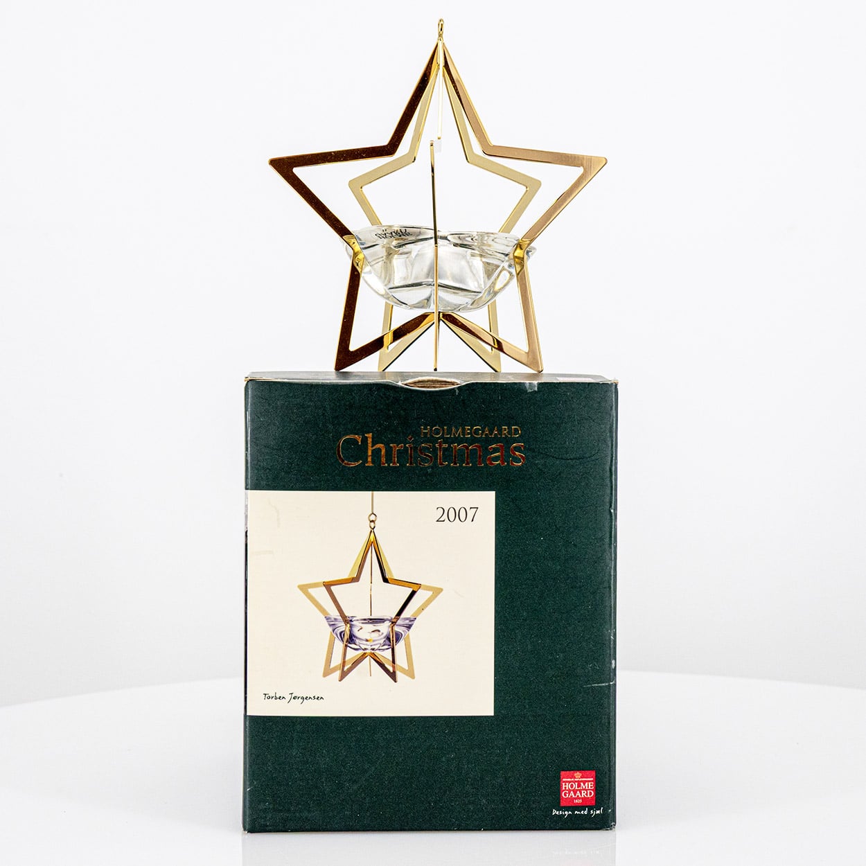 1 Of The 2 Holmegaard Golden Christmas Candleholder Star, Denmark 2006 - Image 8