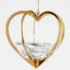 1 Of The 2 Holmegaard Golden Christmas Candleholder Heart, Denmark 2006 - Thumbnail Image 4