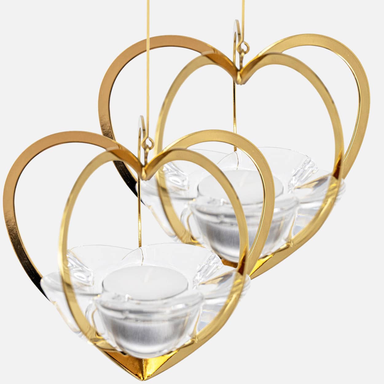 1 Of The 2 Holmegaard Golden Christmas Candleholder Heart, Denmark 2006 - Image 5