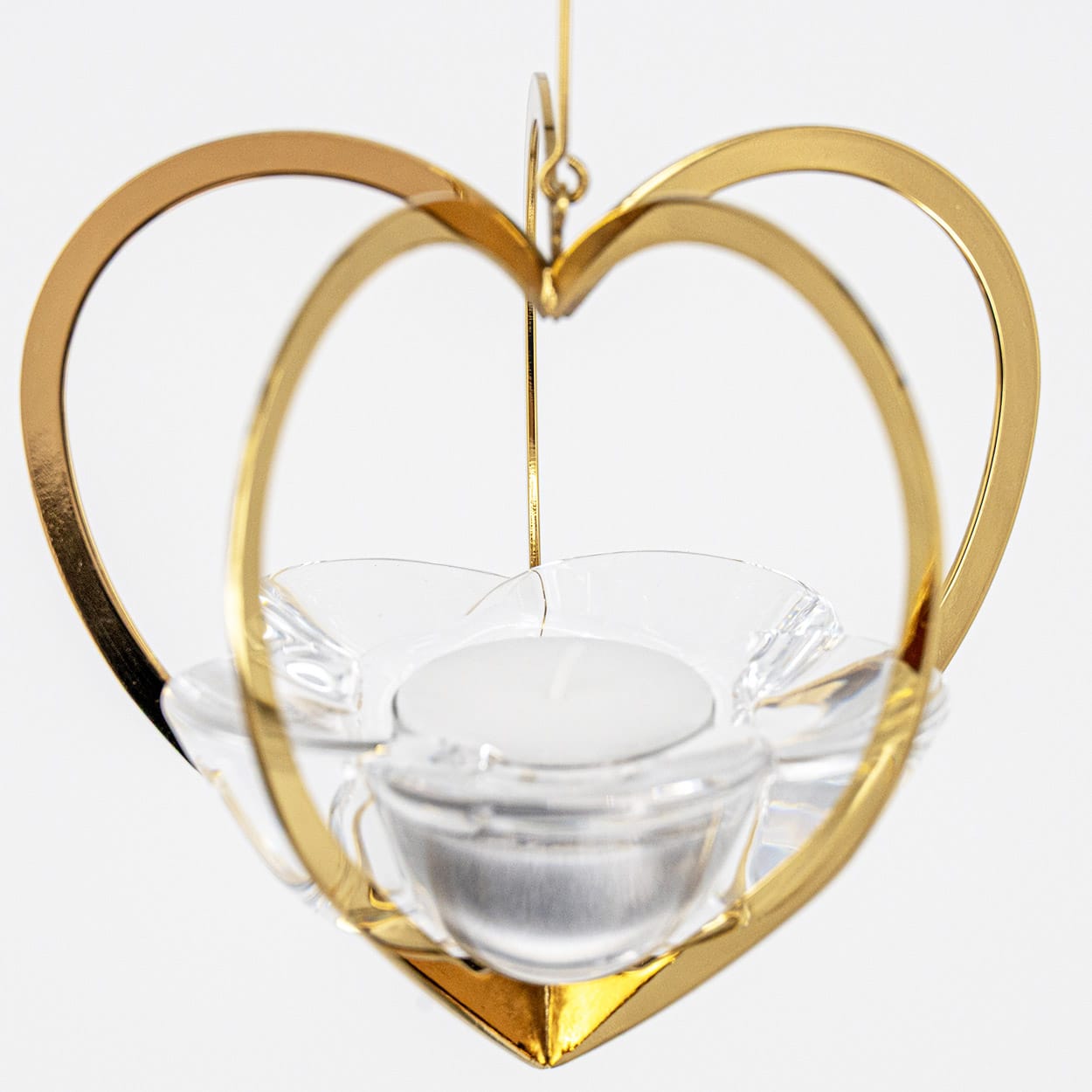 1 Of The 2 Holmegaard Golden Christmas Candleholder Heart, Denmark 2006 - Image 8