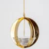 1 Of The 2 Holmegaard Golden Christmas Candleholder Ball, Denmark 2004 - Thumbnail Image 1
