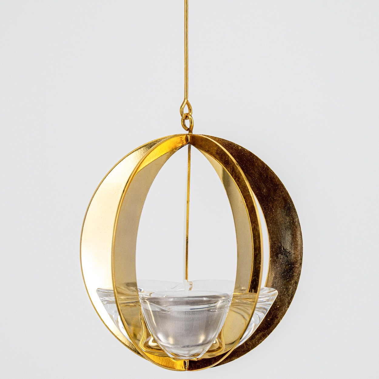 1 Of The 2 Holmegaard Golden Christmas Candleholder Ball, Denmark 2004 - Image 1