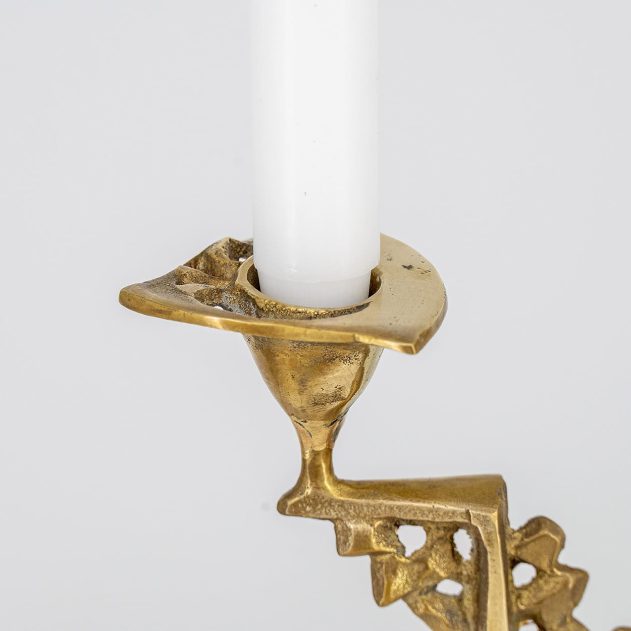 Pair of Large Kurt Jesch Amadeo Fratelli Tonini Candlelabras Brass ,1960 - Image 7