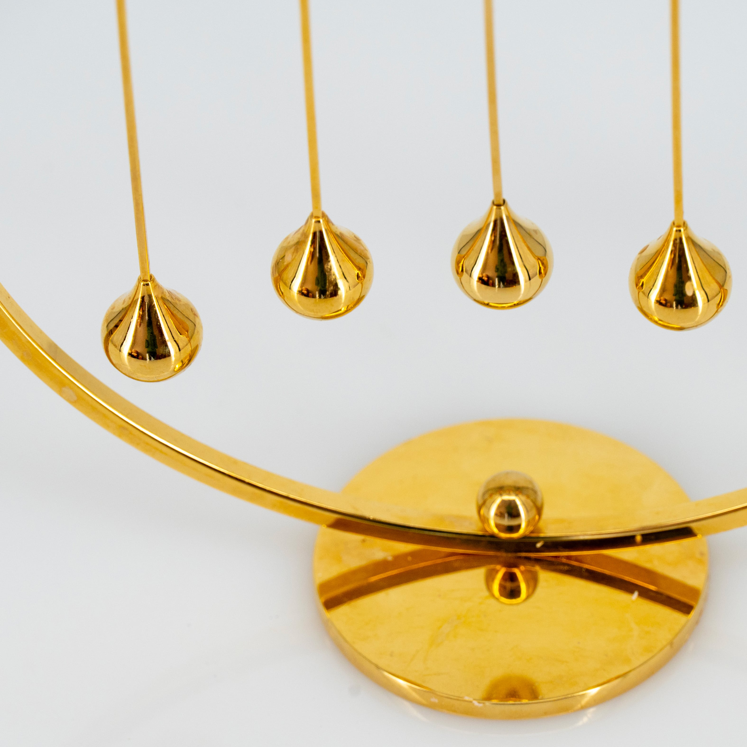 24 Carat Advent Candleholder Annual Ring, Incl LED Candles Denmark, 1970 - Image 3