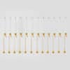 Several 24-Carat Plated Christmas Candle Holders incl LED Candle, Denmark 1960 - Thumbnail Image 1