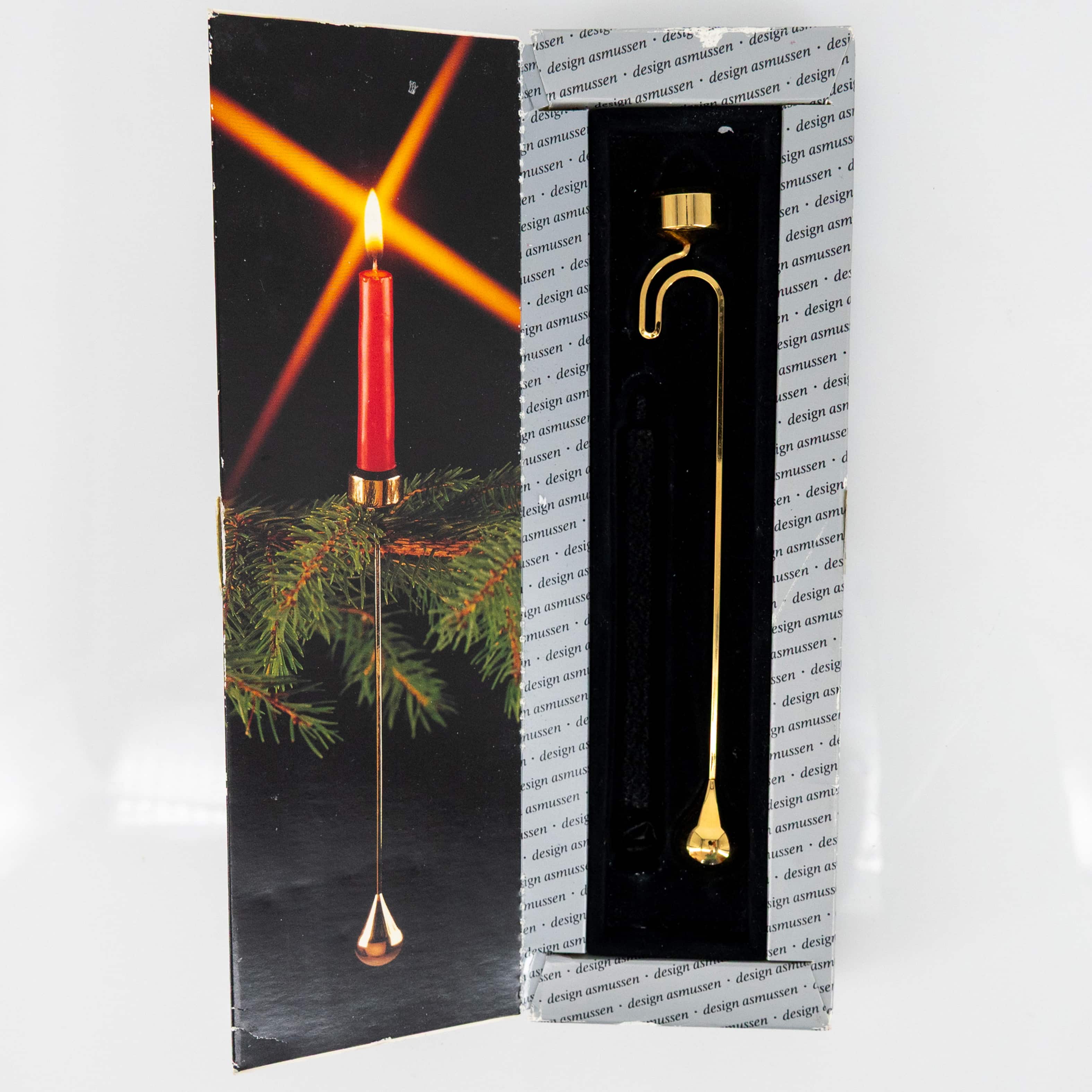 Several 24-Carat Plated Christmas Candle Holders incl LED Candle, Denmark 1960 - Image 10