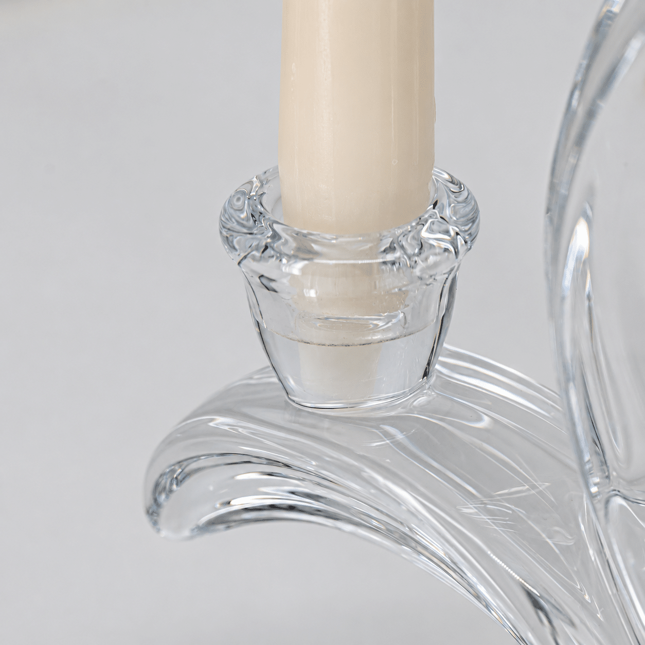 Pair of 2 Arms Crystal Candelabras, Jacques du Châtel, Vannes Franc 1970 - Image 10