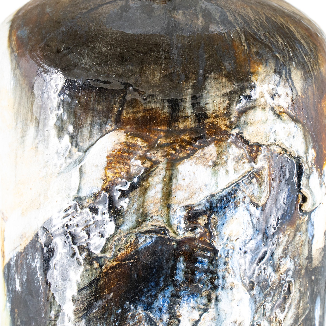 XXL Jeppe Hagedorn Ceramic Lamp, Custom Merino Wool Shade, Denmark 1960s - Image 5