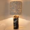 XXL Jeppe Hagedorn Ceramic Lamp, Custom Merino Wool Shade, Denmark 1960s - Thumbnail Image 2