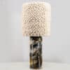 XXL Jeppe Hagedorn Ceramic Lamp, Custom Merino Wool Shade, Denmark 1960s - Thumbnail Image 1