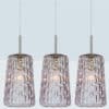 Several Purple Glass Chrome Pendant Lights in Style of Kalmar, 1950s - Thumbnail Image 1