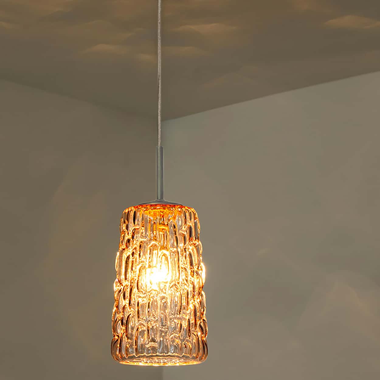 Several Purple Glass Chrome Pendant Lights in Style of Kalmar, 1950s - Image 11