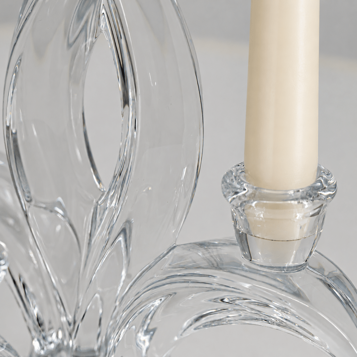 Pair of 2 Arms Crystal Candelabras, Jacques du Châtel, Vannes Franc 1970 - Image 5