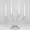 One of the Two 4 Arms Lead Crystal Glass Candelabras, Germany 1970 - Thumbnail Image 4