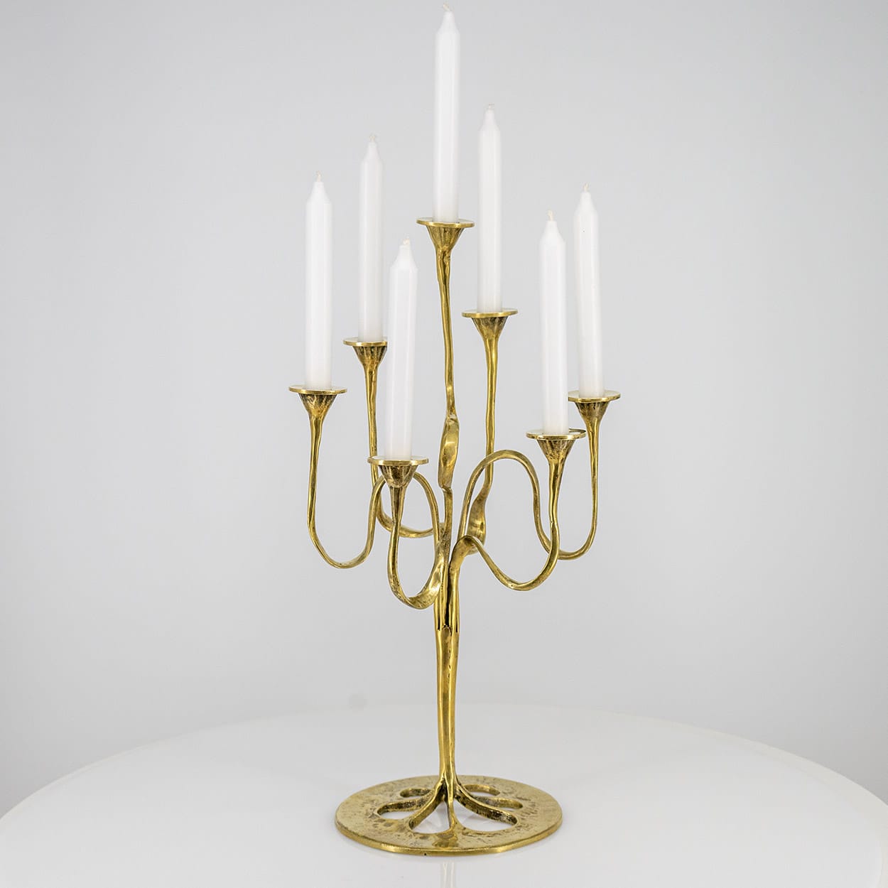 Large Kurt Jesch Amadeo Fratelli Tonini Seven Arm Candlelabra Brass ,1960 - Image 8