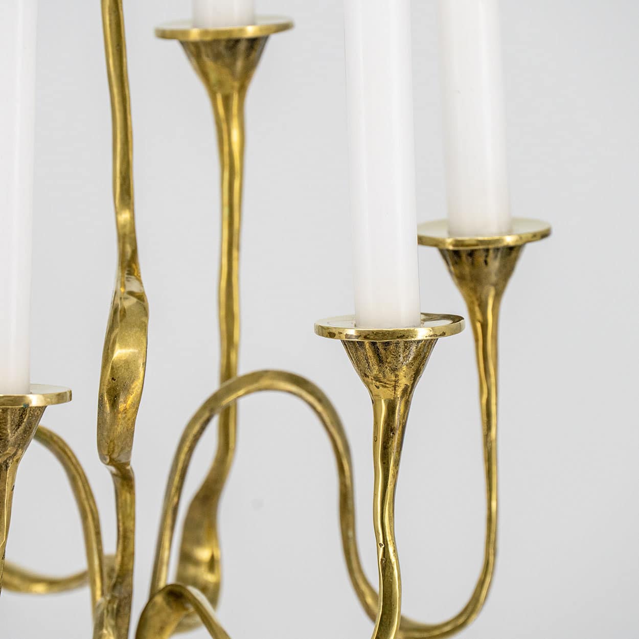 Kurt Jesch Amadeo Fratelli Tonini Four Arm and Seven Arm Candlelabra Brass ,1960 - Image 4