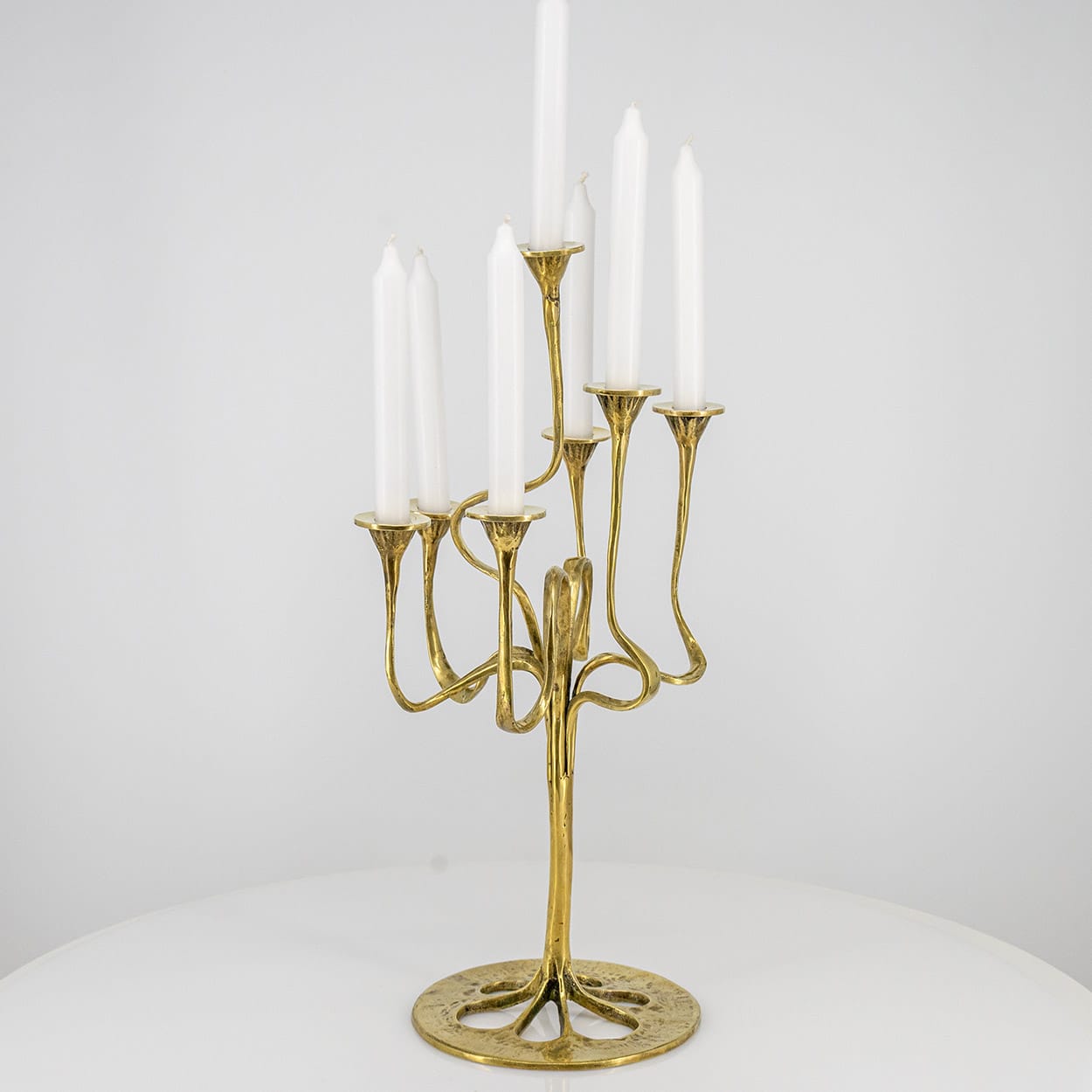 Large Kurt Jesch Amadeo Fratelli Tonini Seven Arm Candlelabra Brass ,1960 - Image 2