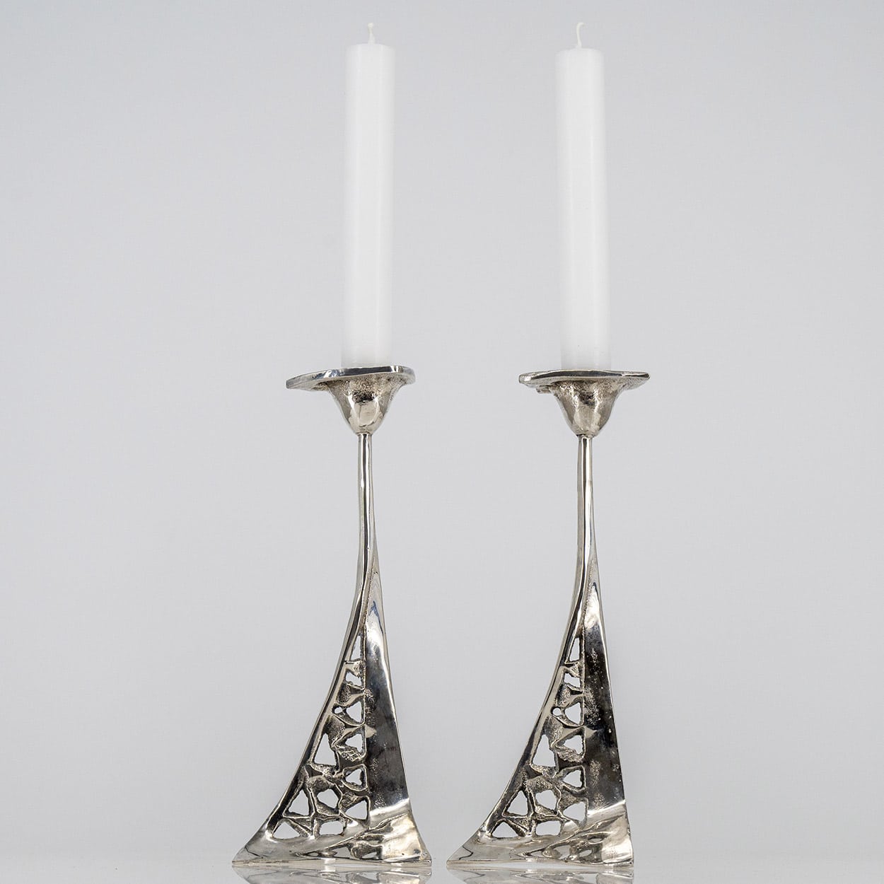 Pair of Kurt Jesch Amadeo Fratelli Tonini Candlelabras Chrome,1969 - Image 3