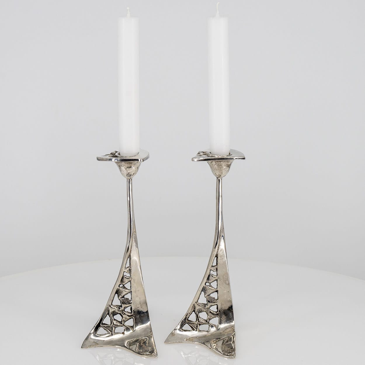 Pair of Kurt Jesch Amadeo Fratelli Tonini Candlelabras Chrome,1969 - Image 7