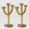 1 of the 2 Kurt Jesch Amadeo Solid Bronze Three Arm Candlelabra Brass, 1960 - Thumbnail Image 2