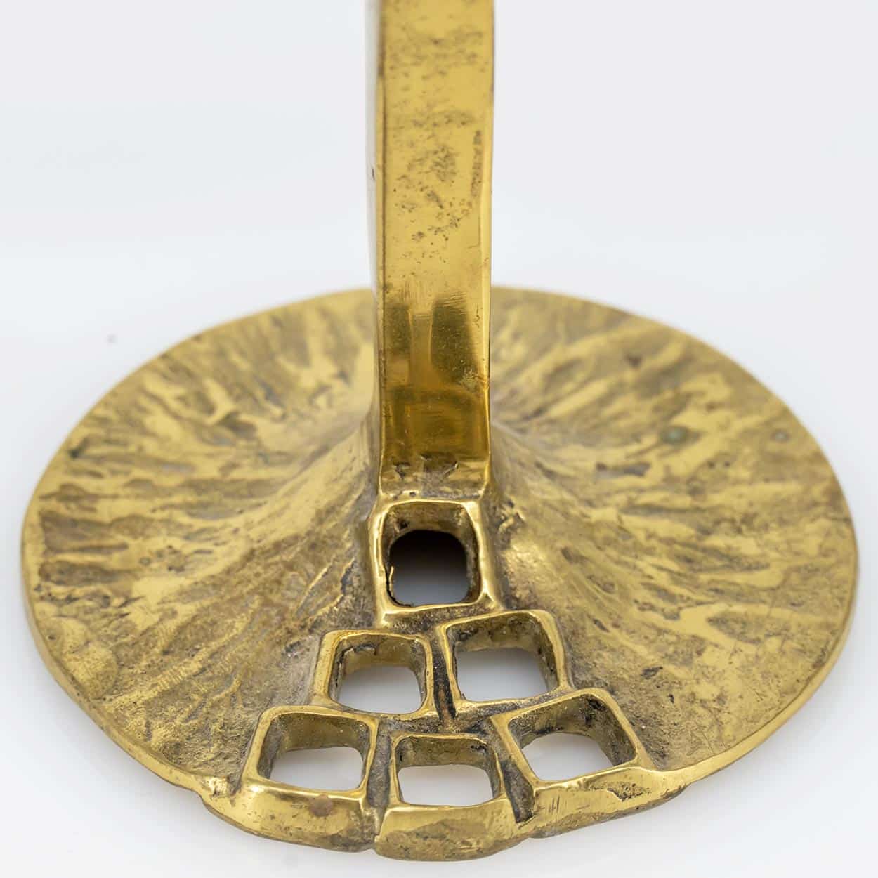 1 of the 2 Kurt Jesch Amadeo Solid Bronze Three Arm Candlelabra Brass, 1960 - Image 3