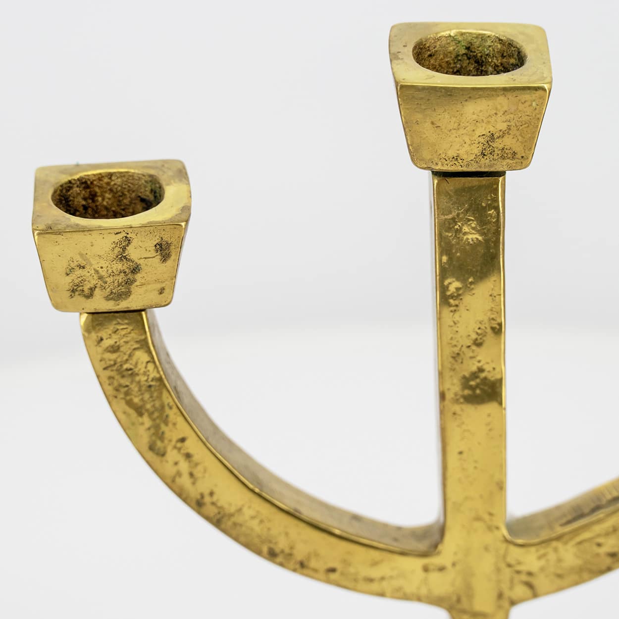 1 of the 2 Kurt Jesch Amadeo Solid Bronze Three Arm Candlelabra Brass, 1960 - Image 5