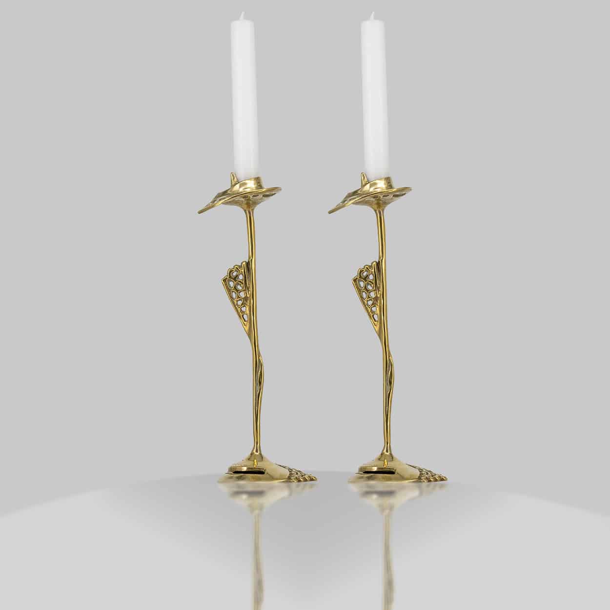 Pair of Kurt Jesch Amadeo Fratelli Tonini Candlelabras Brass ,1960 - Image 4