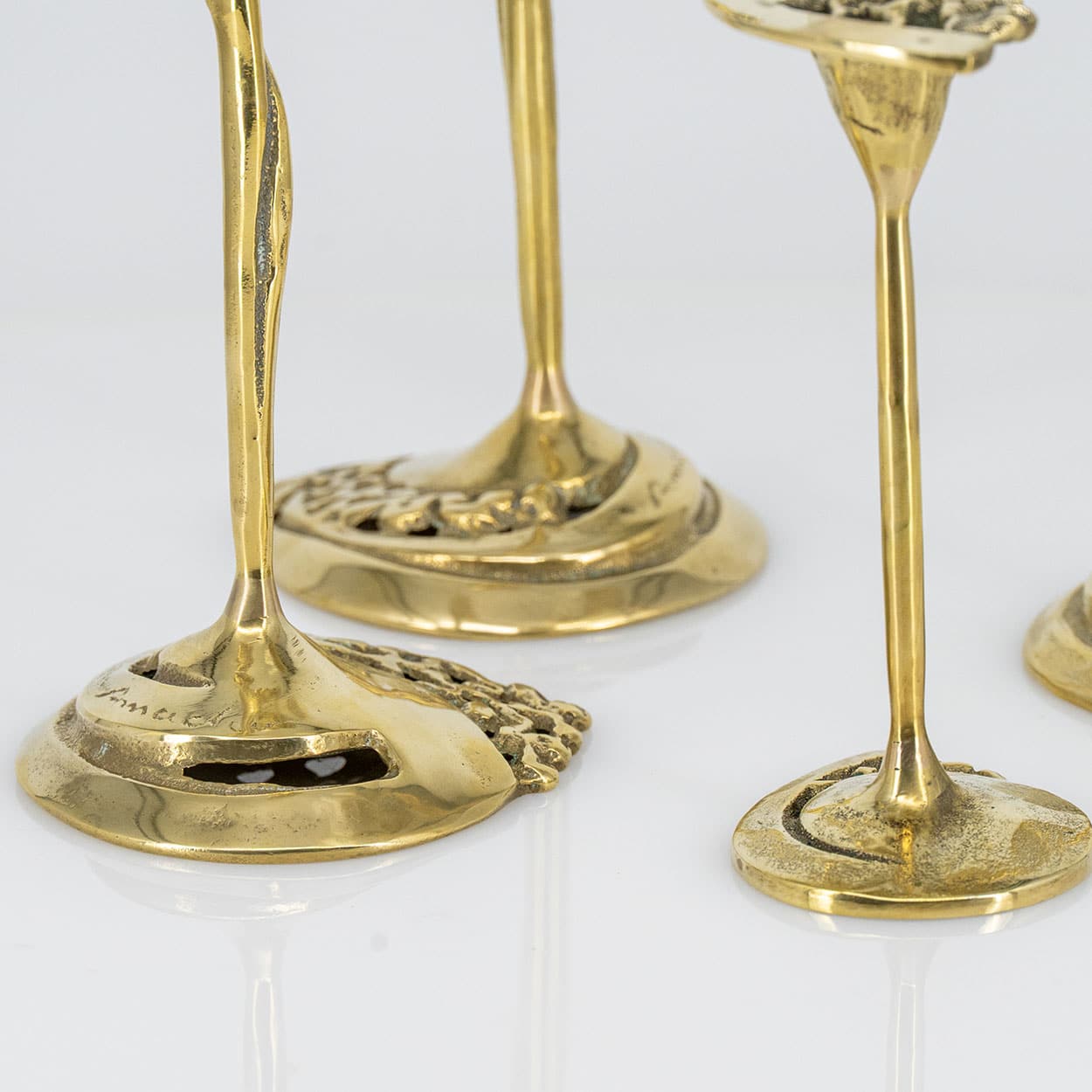 Set of 4 Kurt Jesch Amadeo Fratelli Tonini Candlelabras Brass,1960 - Image 3