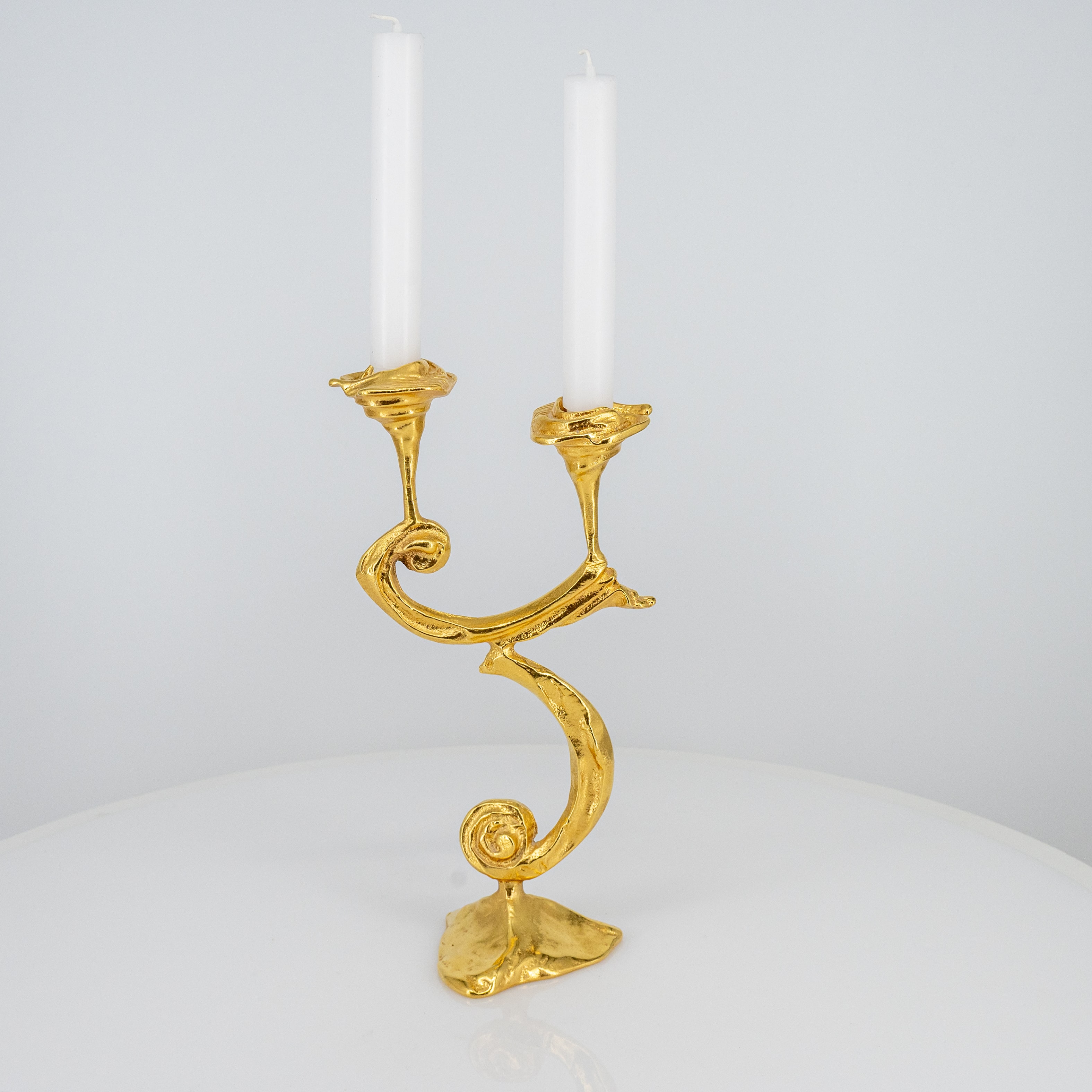 Kurt Jesch Amadeo Organic Sculptural 2-Armed Glossy Candleholder, 1960 - Image 7