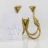 1 of the 2 Harjes Solid 5 Arm Candlelabra Brass, Germany 1960 - Thumbnail Image 10