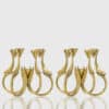 1 of the 2 Harjes Solid 5 Arm Candlelabra Brass, Germany 1960 - Thumbnail Image 3