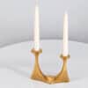 1 of the 2 Arm Bronze Handcrafted Table Candlesticks Tharjes, 1950 - Thumbnail Image 8