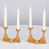 1 of the 2 Arm Bronze Handcrafted Table Candlesticks Tharjes, 1950 - Thumbnail Image 4