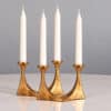 1 of the 2 Arm Bronze Handcrafted Table Candlesticks Tharjes, 1950 - Thumbnail Image 5
