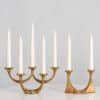 Set Of Two and five Arm Bronze Handcrafted Table Candlesticks Tharjes,1950 - Thumbnail Image 8