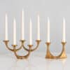 Set Of Two and five Arm Bronze Handcrafted Table Candlesticks Tharjes,1950 - Thumbnail Image 4