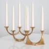 Set Of Two and five Arm Bronze Handcrafted Table Candlesticks Tharjes,1950 - Thumbnail Image 3