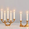 Set Of Two and five Arm Bronze Handcrafted Table Candlesticks Tharjes,1950 - Thumbnail Image 6