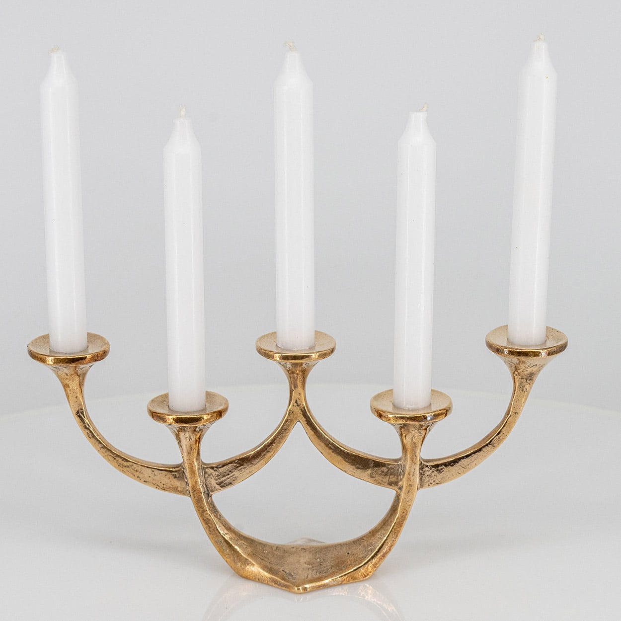 Five-Arm Bronze Handcrafted Table Candlesticks Tharjes, 1950 - Image 3