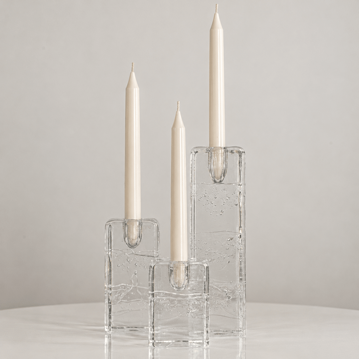 Set of 4 Ice Block Candleholders by Timo Sarpaneva, 1960s - Image 5