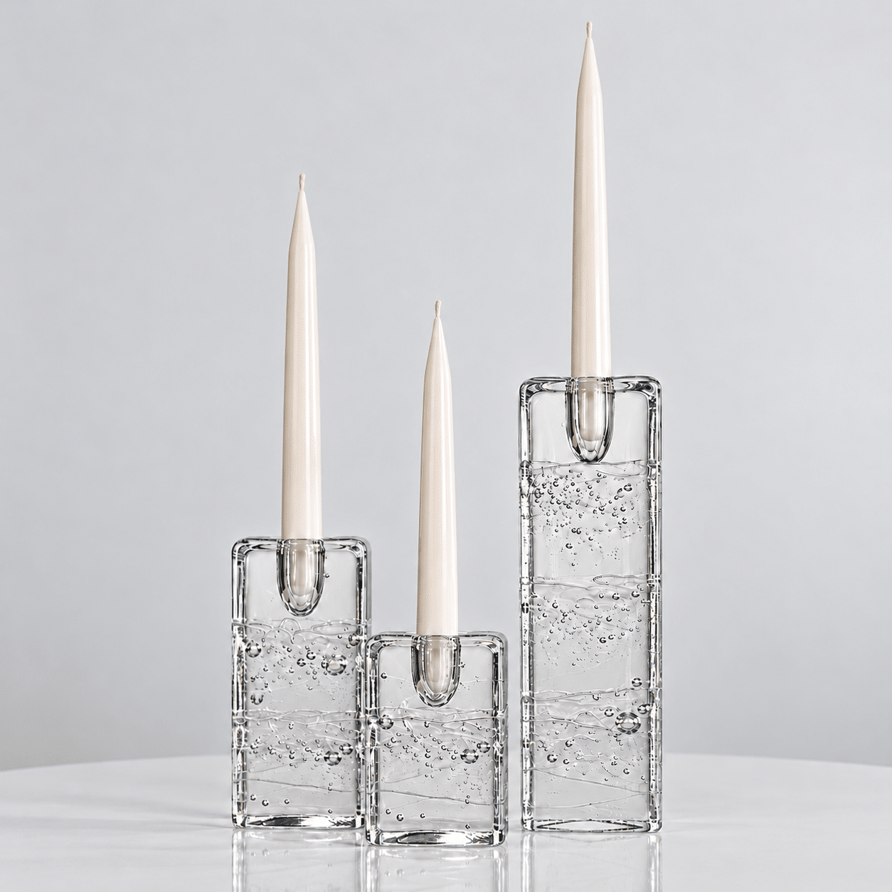 Set of 4 Ice Block Candleholders by Timo Sarpaneva, 1960s - Image 6