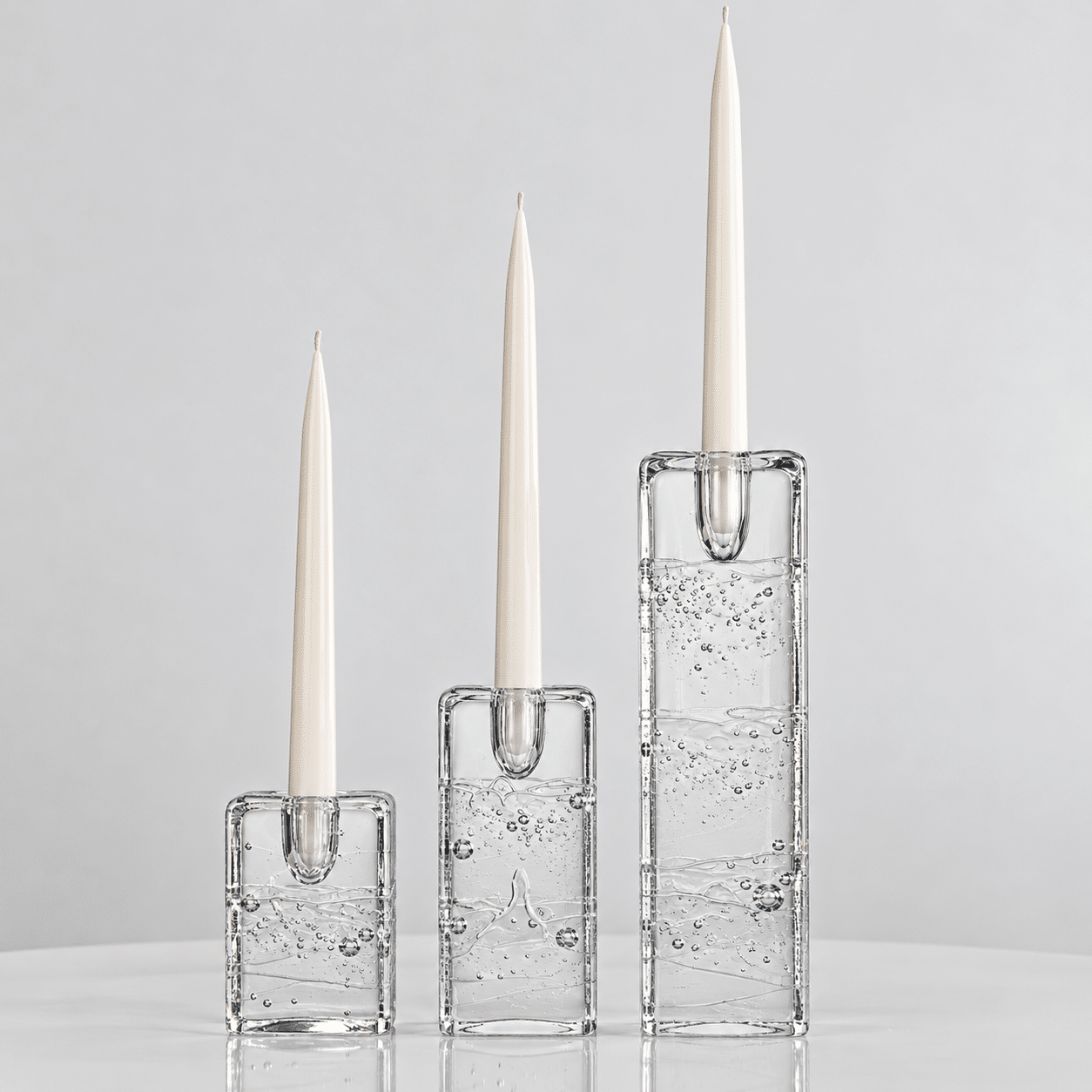 Set of 4 Ice Block Candleholders by Timo Sarpaneva, 1960s - Image 7
