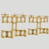 1 of the 2 Heinz Goll 3 Armed Brass Candleholders, Austria 1970 - Thumbnail Image 5