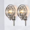 Pair Of Glass Chrome Wall Lights by Oscar Torlasco, Italy 1970 - Thumbnail Image 1